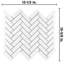 Metro Brick Herringbone 10-5/8 " x 12-1/2 " Porcelain Mosaic Floor and Wall Tile-813431323