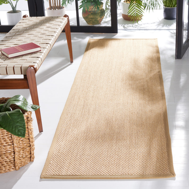 Tapis en fibre de sisal Benevides, Tapis de couloir 2 pi 6 po x 12 pi
