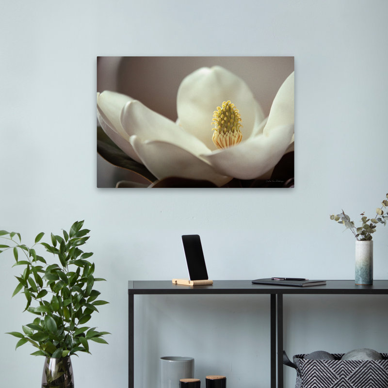 Fleurs florales - détail magnolia II, H 16 po x l 24 po