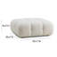 Repose-pieds cocktail carré touffeté de 39,4 po de largeur Cicerone-313508749