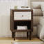  Mid-Century Modern End Table with Drawer and Open Shelf, Side Table for Bedroom or Living Room-1678280731