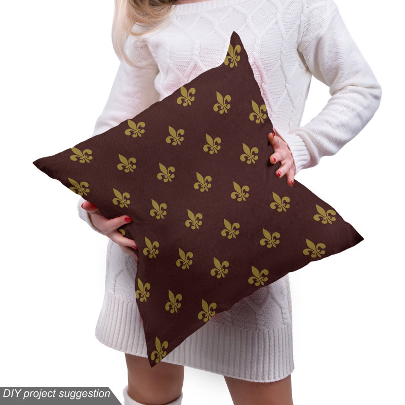 Tissu fleur de lys, H 36 po x l 58 po x P 1 po