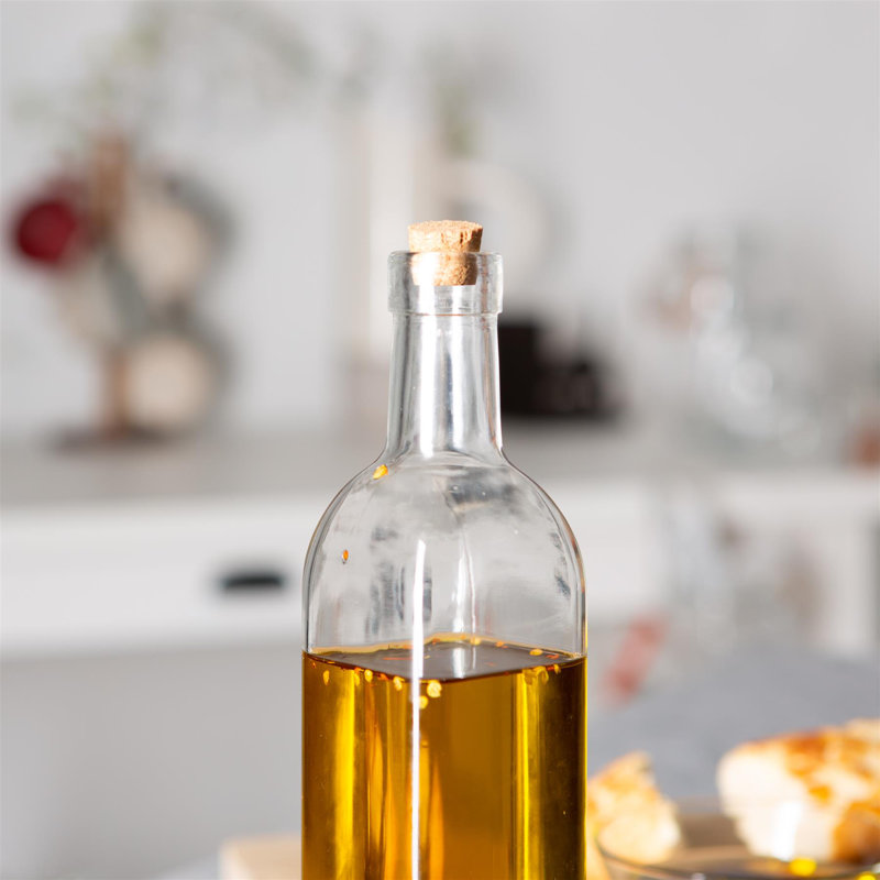 Argon Glass Single Oil / Vinegar Cruet, 32 cm H x 6 cm W x 6 cm D
