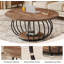 Table basse ronde 39,4 "avec tablette Storge, table centrale pour le salon-1389409508