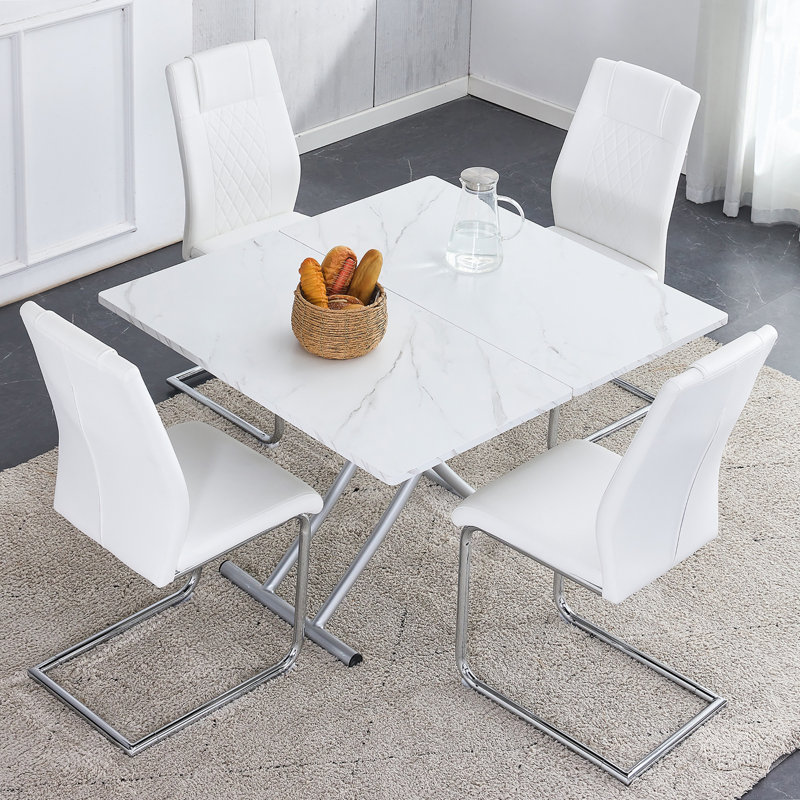 Ensemble repas pour 4 personnes Aarush, Blanc