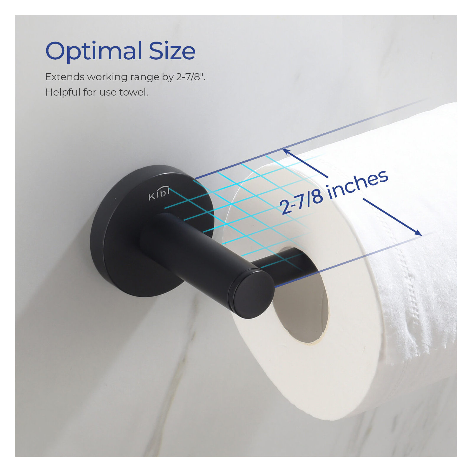 Circular Toilet Paper Holder, Matte Black