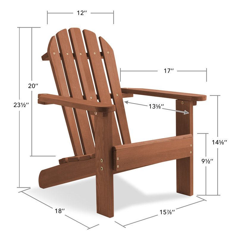 Casafield Children's Adirondack Chairs, Set of 2 Cedar Wood Outdoor Kid's Chairs for Patio, Deck, Lawn and Garden, Partially Pre-Assembled - Espresso