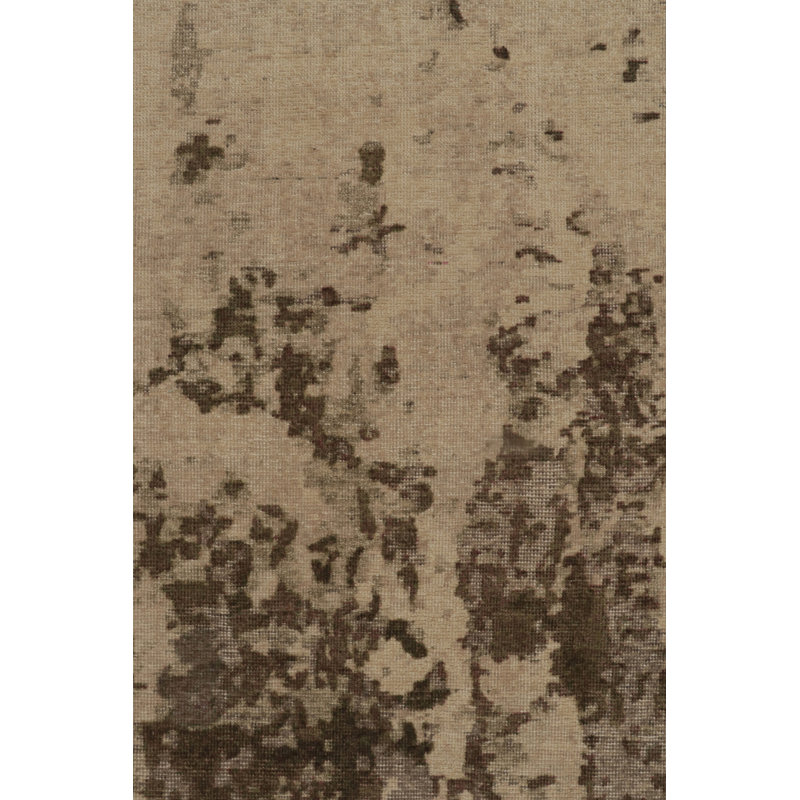 Distressed Homage Hand Knotted Wool Abstract Area Rug, Runner 3' x 12'