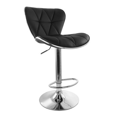 Makaay Swivel Upholstered Adjustable Height Counter Stool