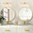 Albern 3-Light Brushed Gold Glass Vanity Wall Sconce for Bathroom