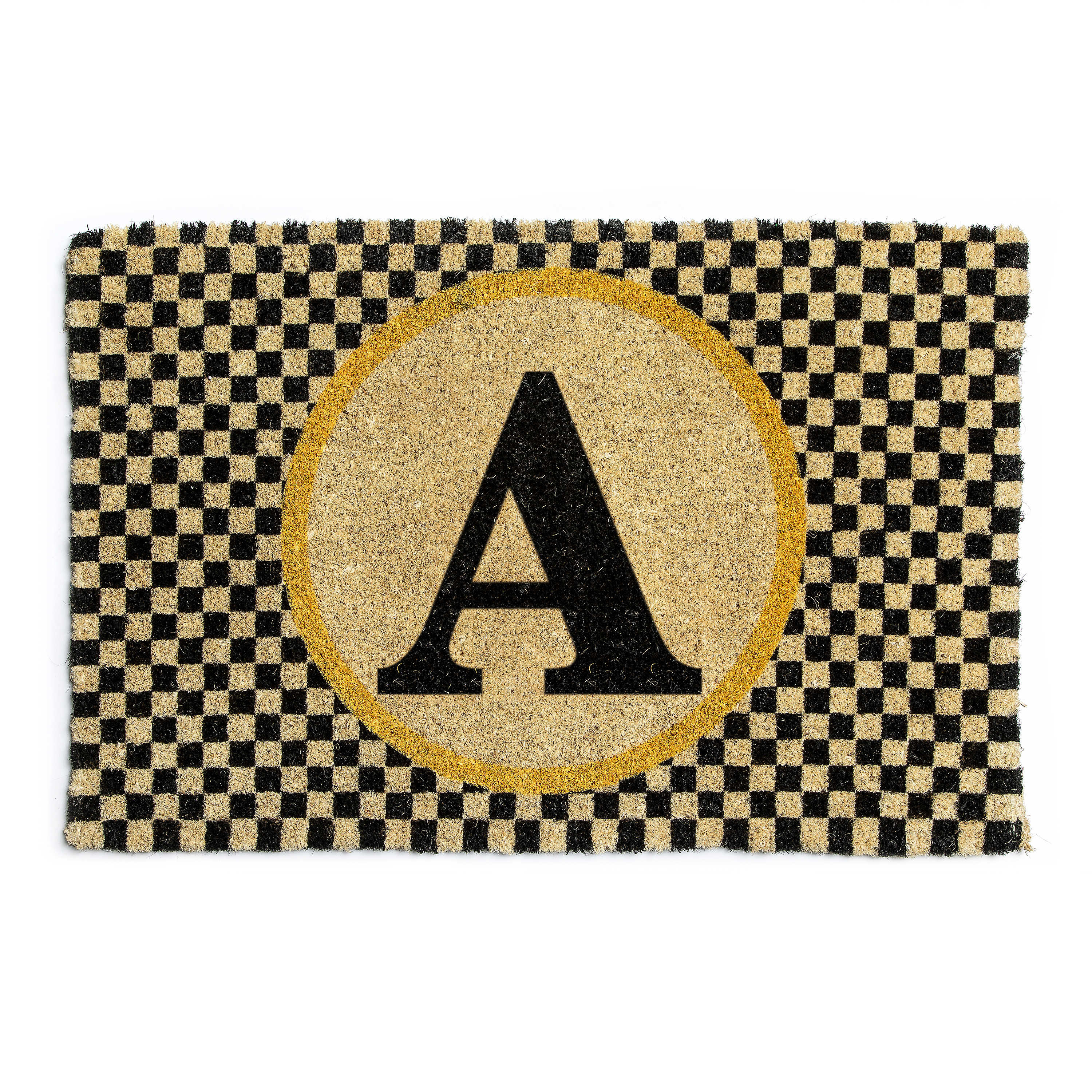 MacKenzie Childs Monogrammed Entrance Mat | Wayfair