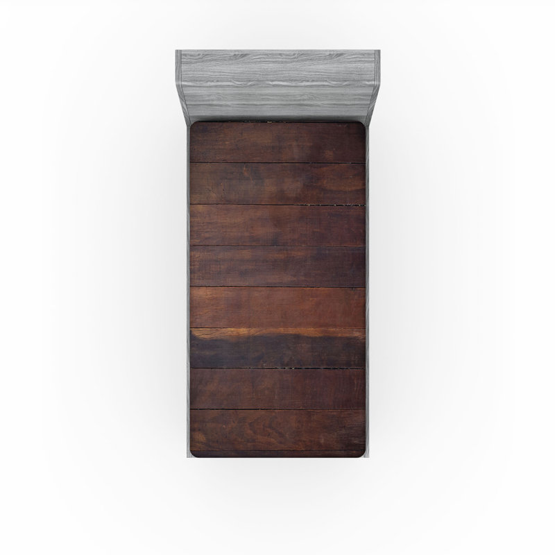 Drap-housse Ambesonne, paquet de 2, Drap-housse simple TG, Bois brun foncé / déclin