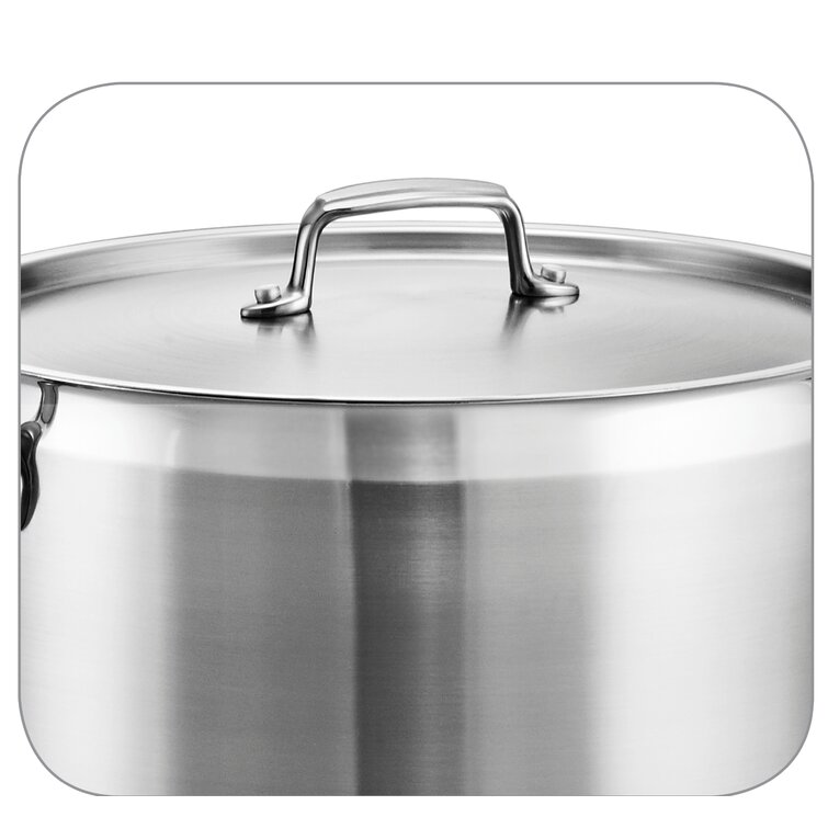 Tramontina Covered Stock Pot Gourmet Stainless Steel 16-Quart, 80120/001DS