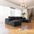 131.9*68.9"Modular Sectional Sofa Seat,Upholstered Compressed Couch For Living Room,Bedroom,Apartment,No Assembly Required,4 PC Free Combination,Plush Corduroy Fabric,GREY