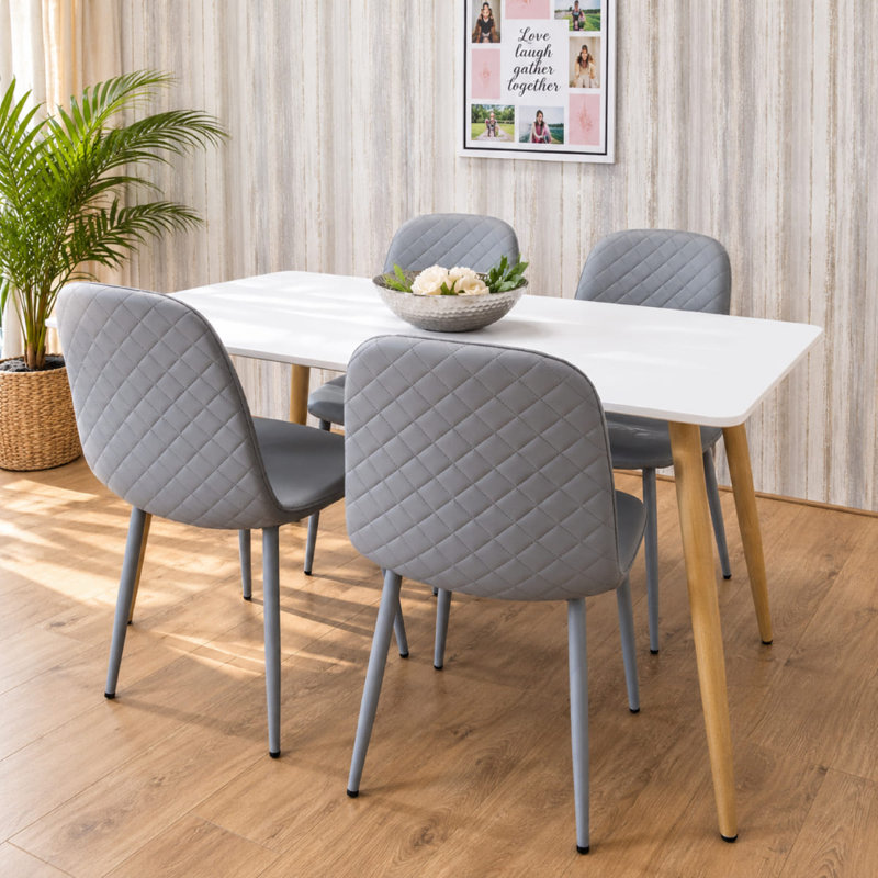 Gwendolen 4 -Person Dining Set, Black