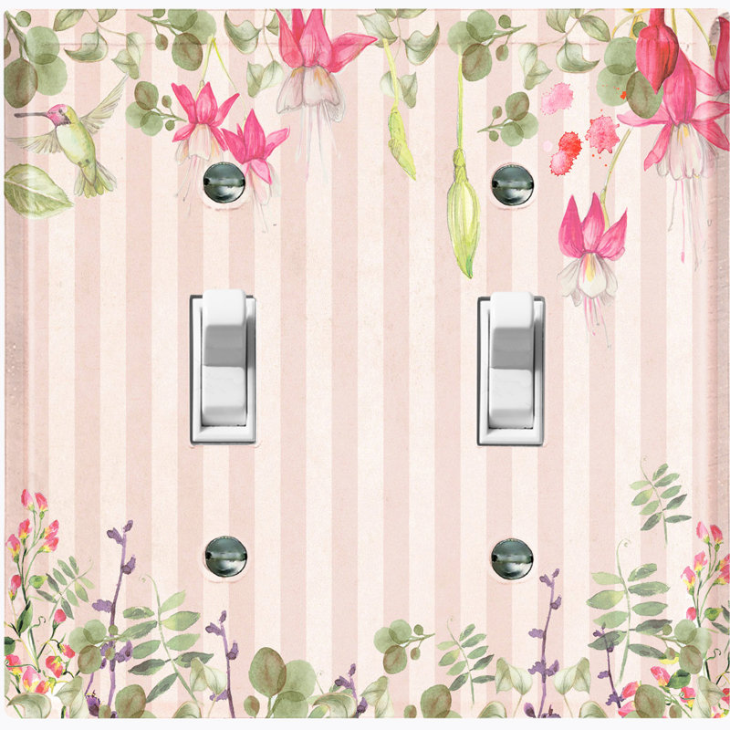 Patterned 2 - Gang Toggle Light Switch Standard Wall Plate