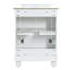 Meuble-lavabo moderne de 24 po de conception simple et élégante avec rangement à fermeture en douceur, tablette réglable, meuble-lavabo avec lavabo en céramique-130523173