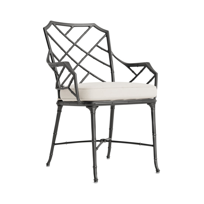 Calcutta Outdoor Dining Chair, Fusion Natural, Textured Pewter