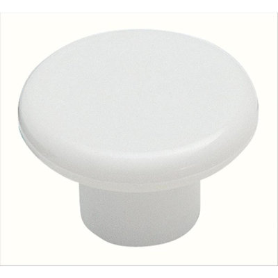 Bouton d'armoire blanc Everyday Heritage de 1-1 / 4 po (32 mm) de diamètre