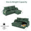 Canapé-lit modulaire en L en forme de L avec méridienne de rangement, structure en bois massif, chargement USB-2095486595