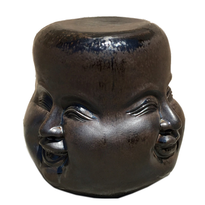 Tabouret décoratif en céramique, Marron foncé