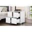 Tables de chevet modernes avec rangement, table de chevet en MDF blanc et métal pour la maison