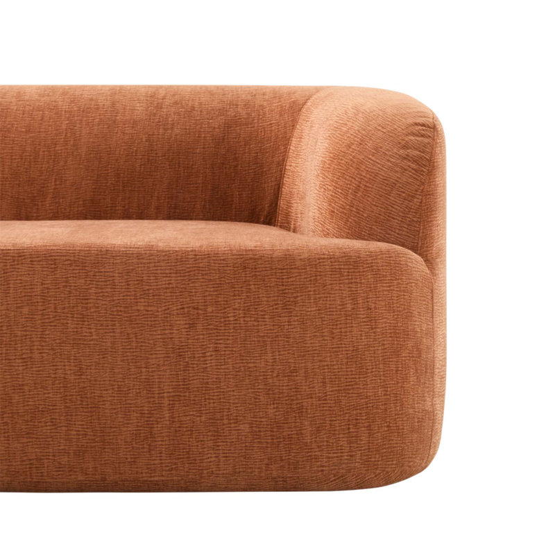 Canapé de 86 pouces en chenille sans os, canapé rembourré avec coussins, canapé Cloud sans assemblage incurvé pour la vie moderne