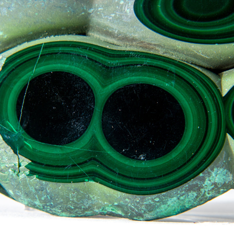 Genuine Polished Malachite Stalactite Slice (159.4 grams)