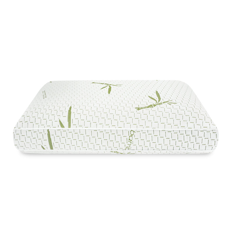 Green Tea Infused Memory Foam Bed Pillow with Bamboo Cover