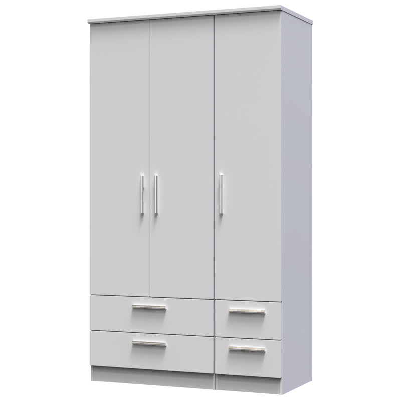 Borgeson Manufactured Wood Wardrobe, Grey Matt