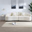Canapé compact en chenille blanc 4 places, style rétro pour maisons modernes