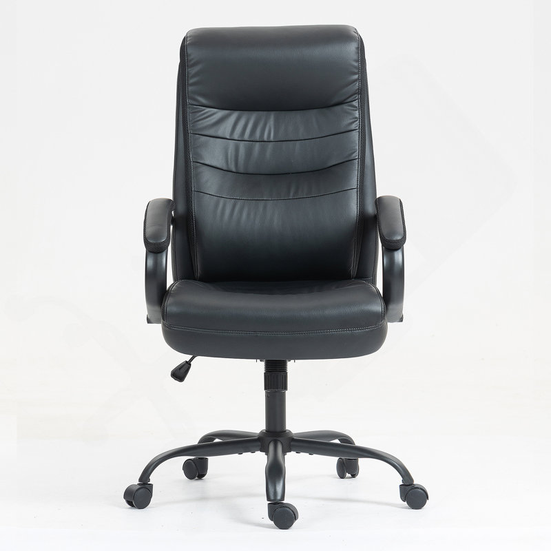 High-Back PU Leather Executive Office Chair With Adjustable Height And Comfortable Cushioning For Ultimate Support And Style