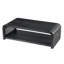 Table basse rectangulaire incurvée en rotin, table centrale de rangement à 2 niveaux en bois, table basse bohème de style ferme pour salon, appartement, décoration intérieure, noir-2023375079