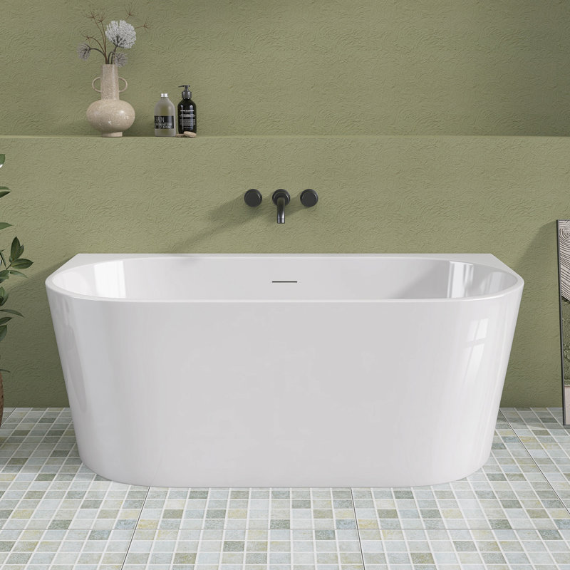 Baignoire de trempage d'angle autoportante en acrylique 59 "X 30"