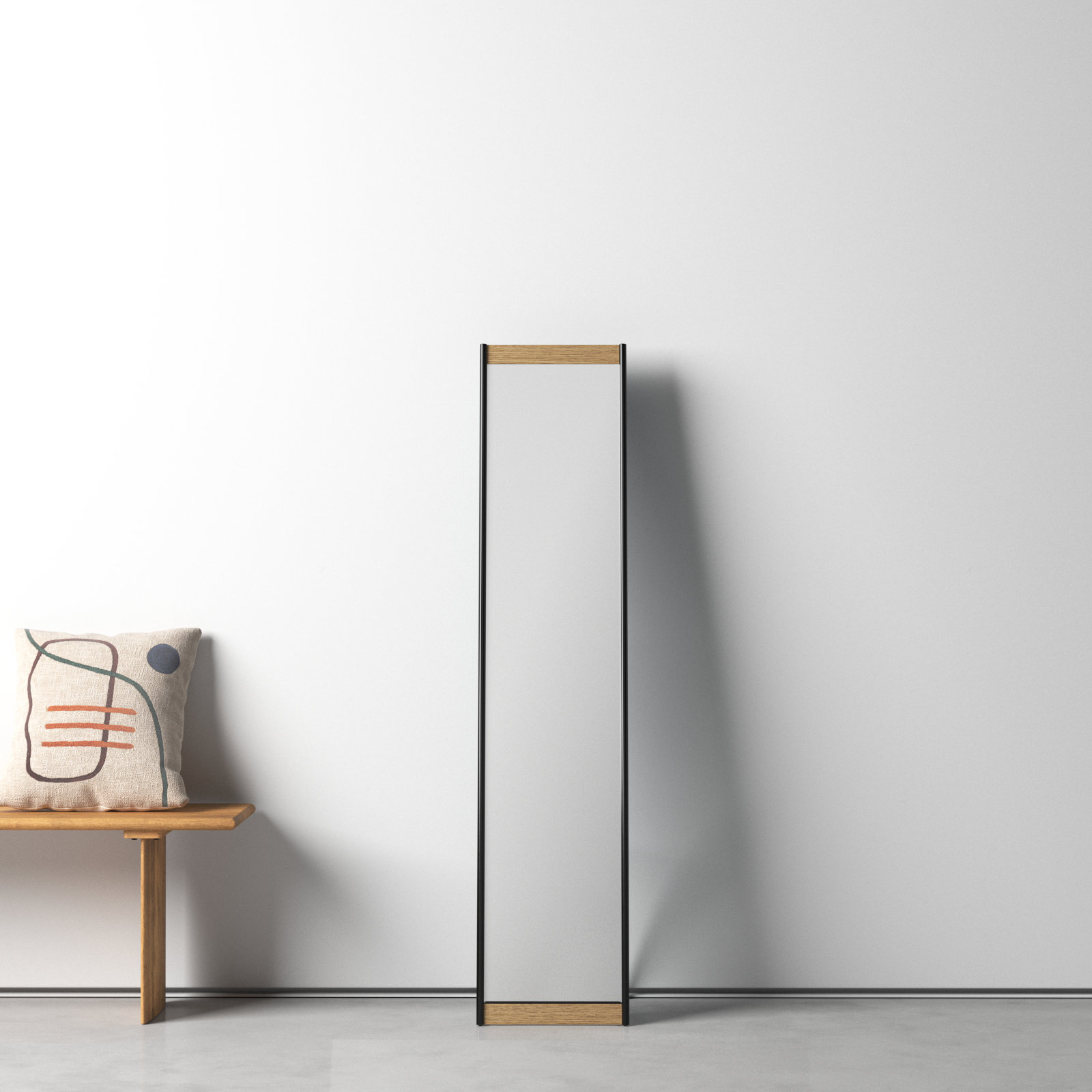 Morrell Rectangle Floor Mirror, Natural