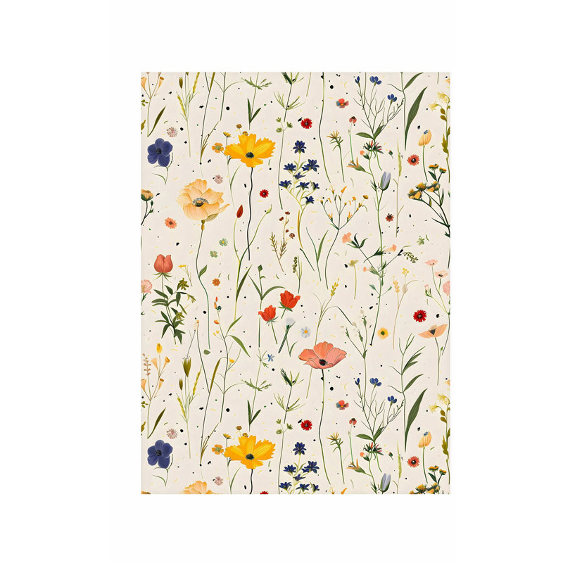 «Botanical Wildflower Elegance», reproduction d'art non encadrée, H 10 po x l 8 po