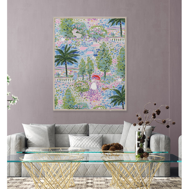 Park Life Print by Paule Marrot, White Framed, 54" H x 43" W x 1.25" D