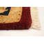 Tapis décoratif en laine de style persan rouge foncé de conception unique 6 pi 2 po x 8 pi 10 po noué à la main new age paki