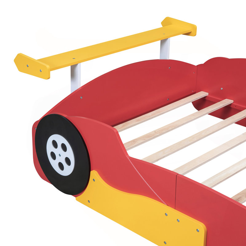 Lit plateforme avec roulettes Race, Rouge
