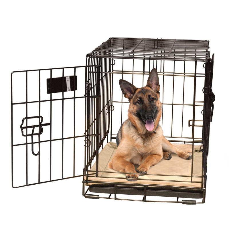 Tapis de caisse pour chien auto-chauffant, Très grand (l 48 po x P 32 po x H 0,5 po), Brun clair