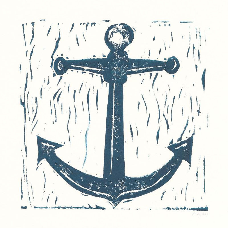 Nautical Collage On White III, 30cm H x 30cm W x 3.8cm D, White/Blue
