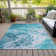 Machine Washable Indoor/Outdoor Cinead ACN1705 Teal Rug