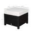 Repose-pieds d'extérieur multifonctionnel en rotin, sièges supplémentaires, table d'appoint avec coussin moelleux