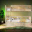 Lits gain d'espace avec rangement, lit simple en pin rustique pour chambre d'enfant-1887961033