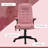 High Back Vibration Massage Office Chair With 6 Vibration Points, Heated Reclining Pu Leather Computer Chair With Armrest And Remote, Pink