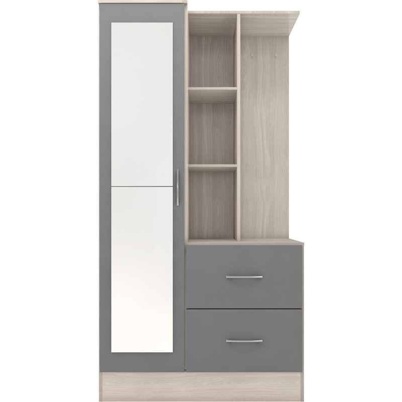 Cascio Wardrobe, Grey Gloss