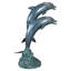 Twin Dolphins in Tandem Garden Statue