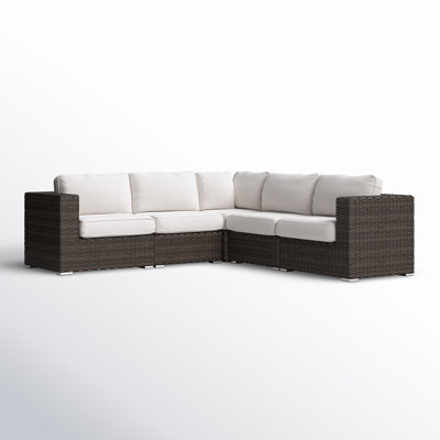 Ana Fully Assembled Patio Sectional With Cushions