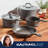 Rachael Ray Cook & Create Nonstick Cookware Pots and Pans Set, 6 Piece, Gray