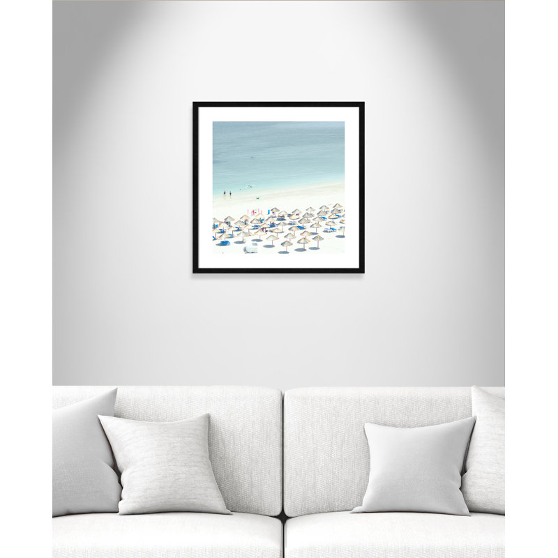 Sesimbra " Sesimbra I " by Ingrid Beddoes, Black Wood Grain Paper, 24.75" H x 24.75" W x 0.75" D